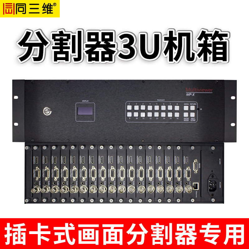 同三维T9000插卡式多接口画面分割器3U