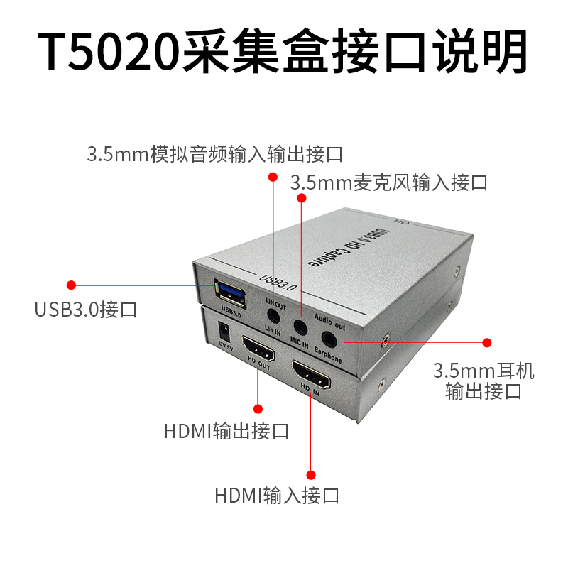 同三维T5020USB3.0单路HDMI高清免驱采集盒