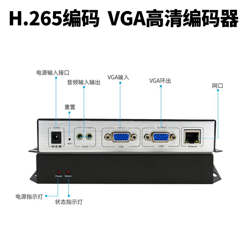 同三维T80001EVL高清VGA编码器H.265/H.264