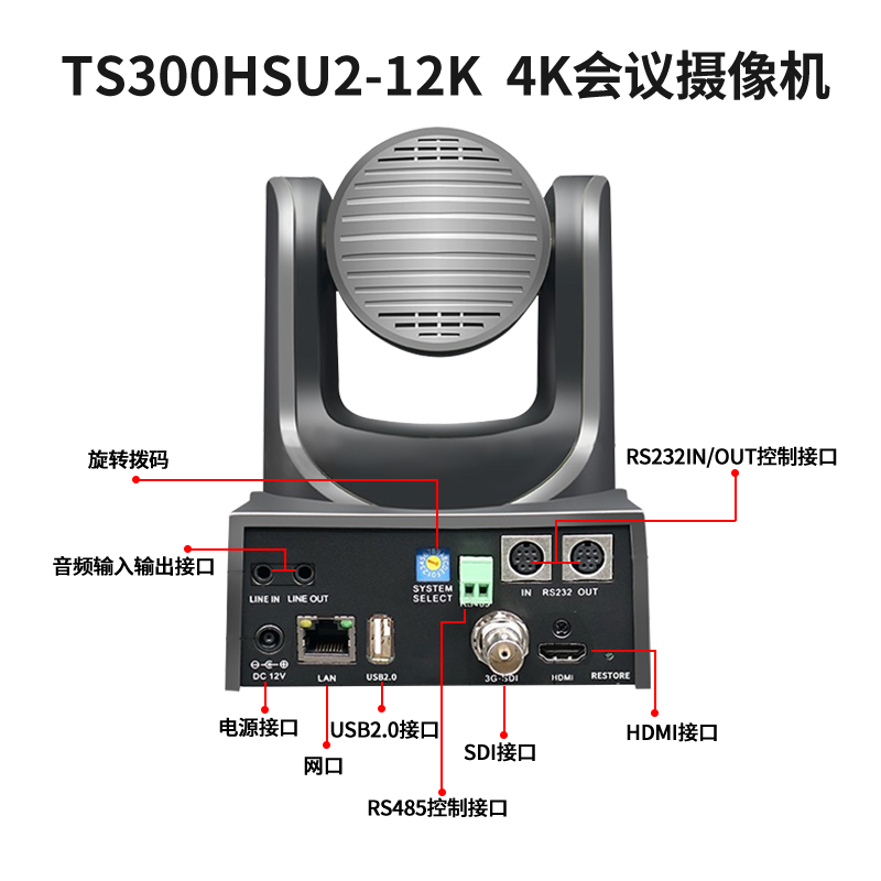 同三维TS300HSU2超高清4K视频会议摄像机