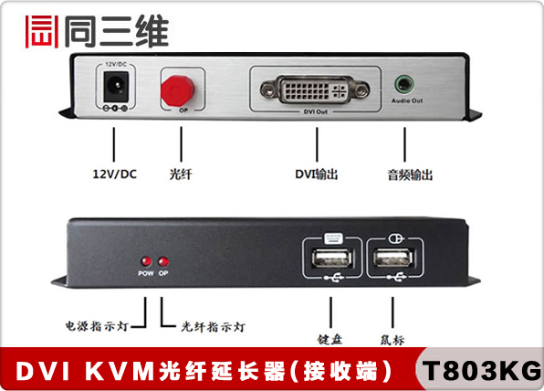 T803-KG DVI光端机 DVI视频﹑键盘﹑鼠标 延长器