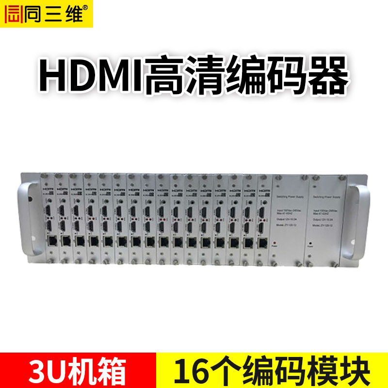T80001EHL-3U 16路HDMI高清编码器 3U机箱