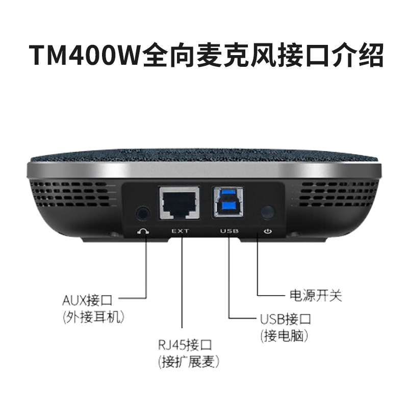 同三维TM400W会议USB/蓝牙无线全向麦克风