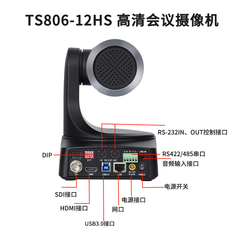 同三维TS806-12HS全接口高清摄像机